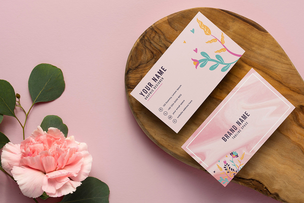 Luna Grace –Minimalist Business Card, a Marketing Template by Cubex Design (Photo 4 of 5)