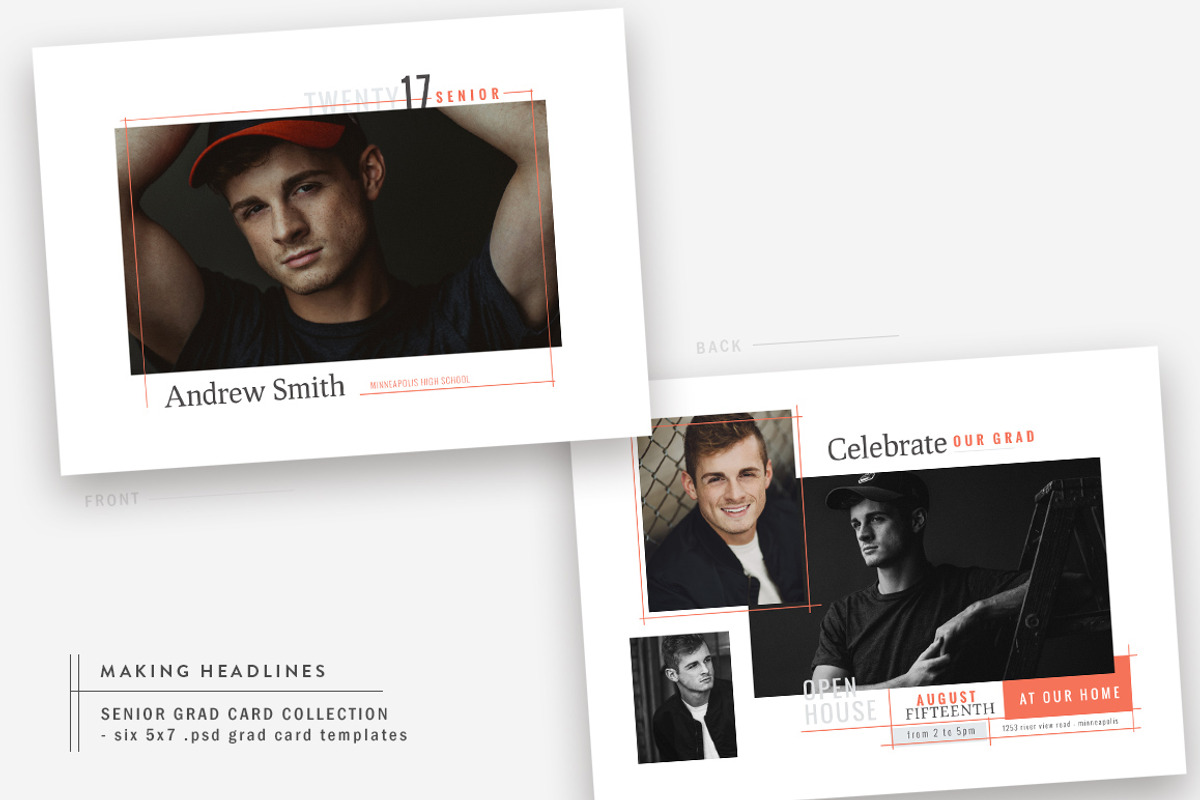 Grad Card Bundle | Making Headlines, a Card Template by The Modern Collective (Photo 2 of 7)