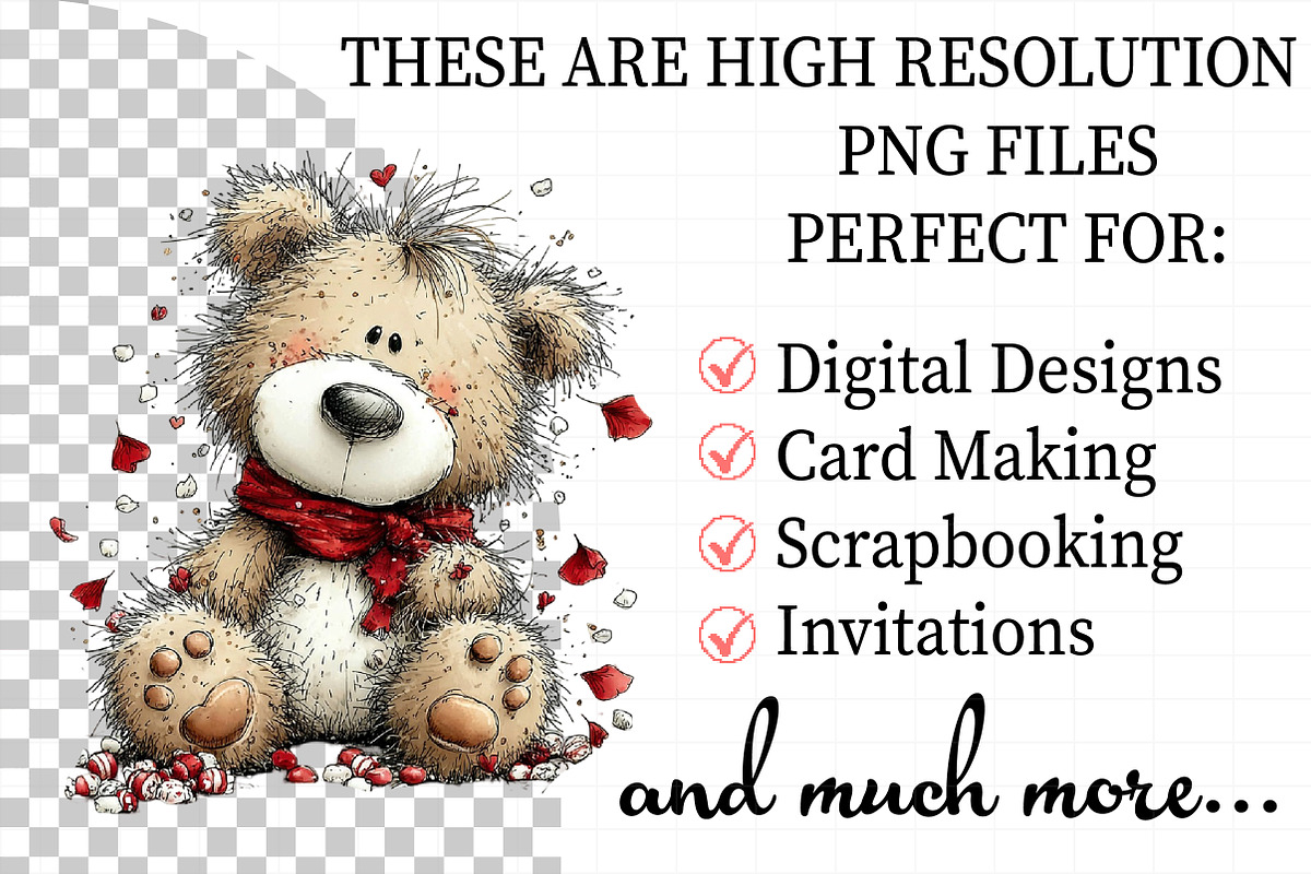 Valentine Teddy Bear Clipart, an Illustration by Daily.Designs (Photo 2 of 8)