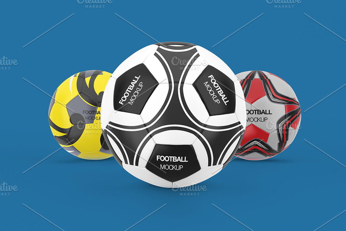 Football Mockup, a Merchandise Mockup by Qaleb Studio (Photo 1 of 3)