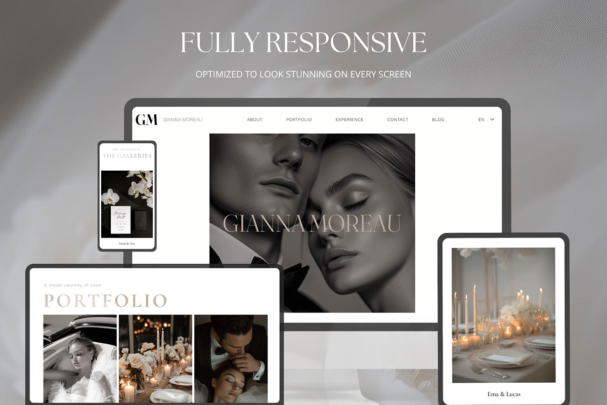 Gianna Moreau - WIX Website Template preview 2