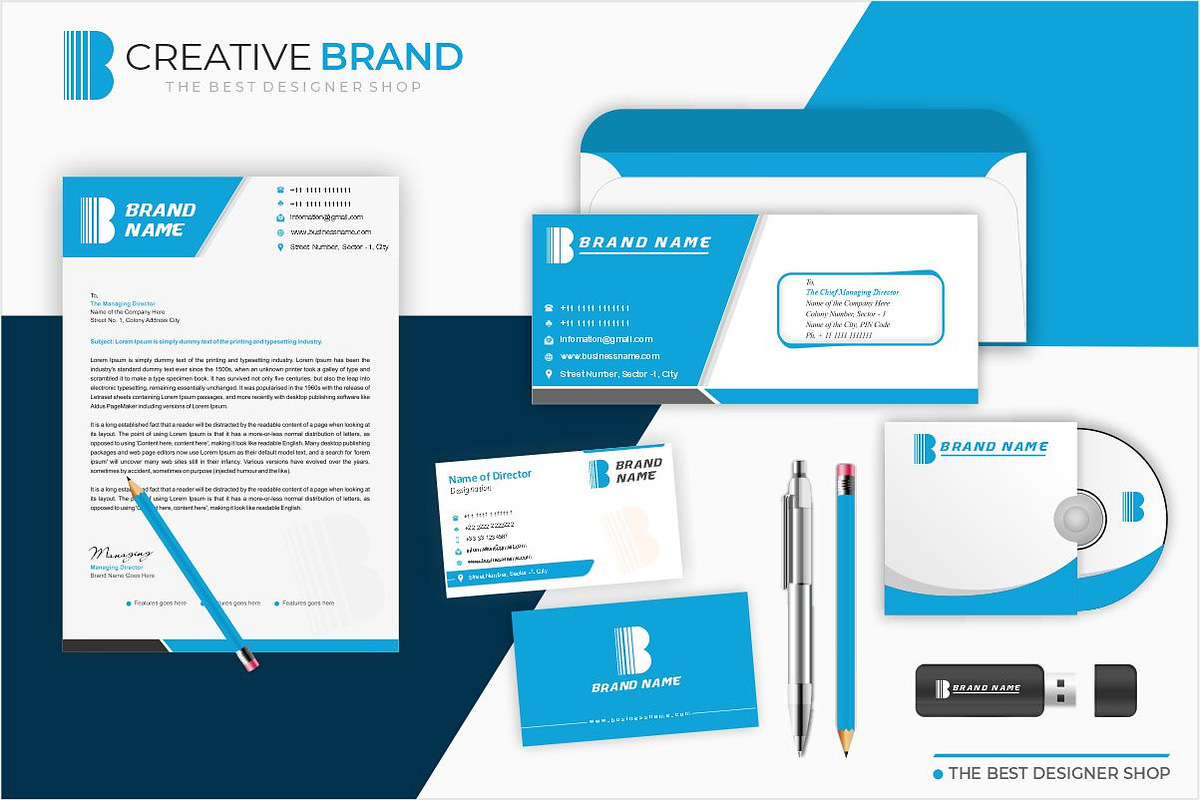 Stationery Design Template, a Stationery Template by Designs Basket (Photo 2 of 13)