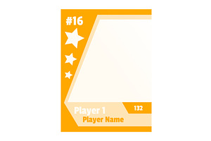 Game sports card template, a Texture Illustration by Things for designers