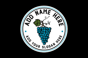 Vintage Wine logo template