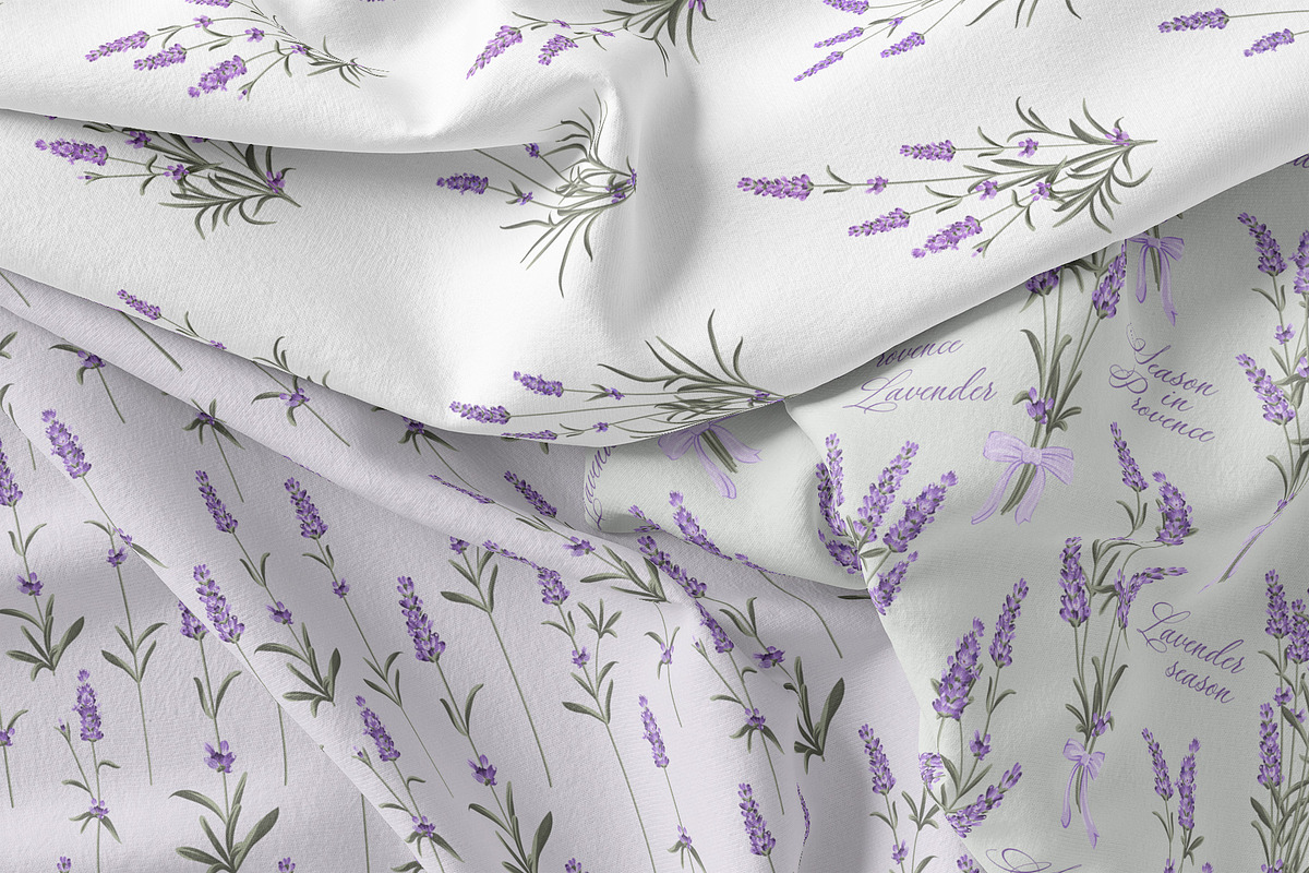 Lavender pattern.Watercolor, lineart, a Pattern Graphic by Kotkoa (Photo 7 of 8)