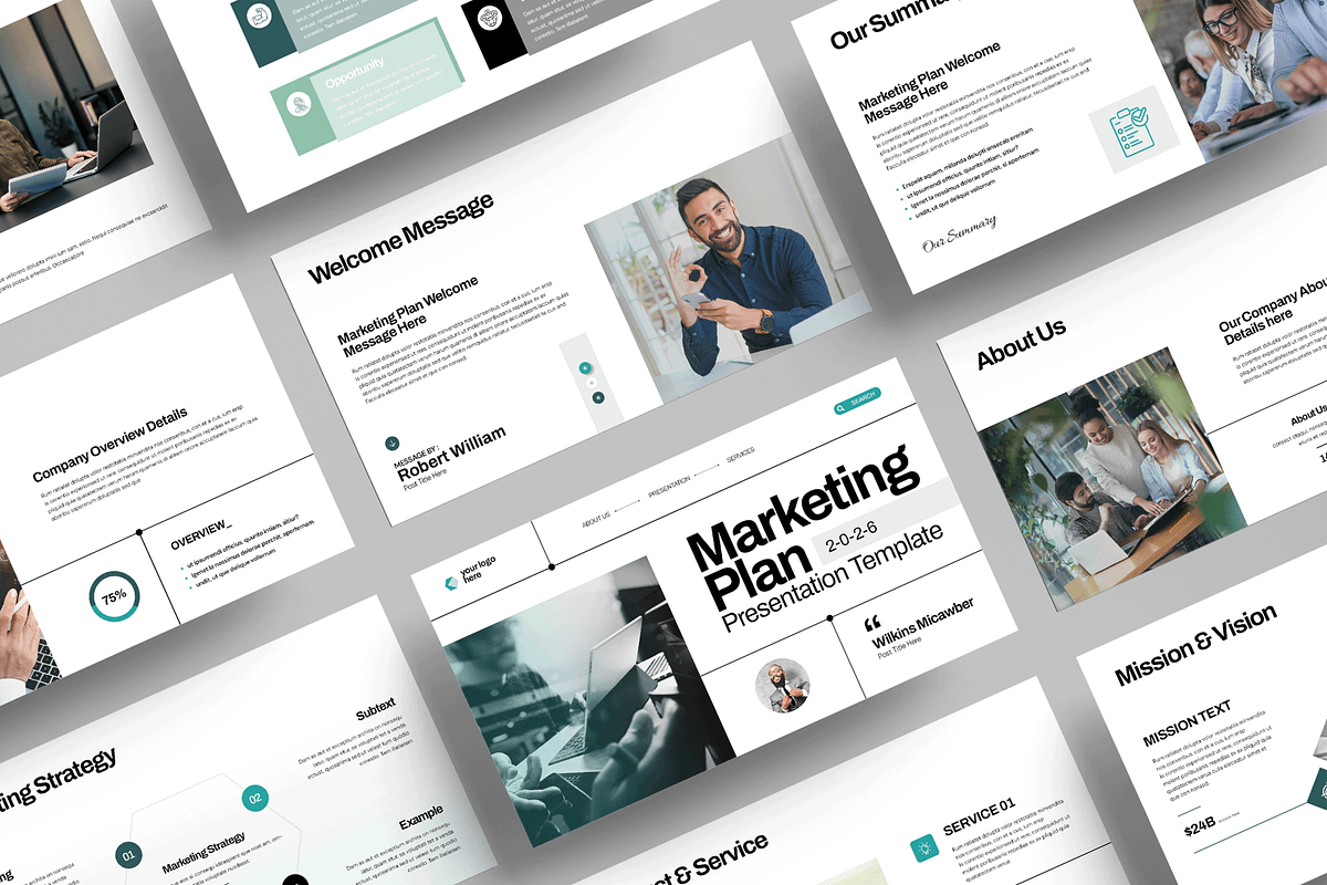 Marketing Plan Presentation Template, a Presentation Template by MightyDesign (Photo 1 of 8)