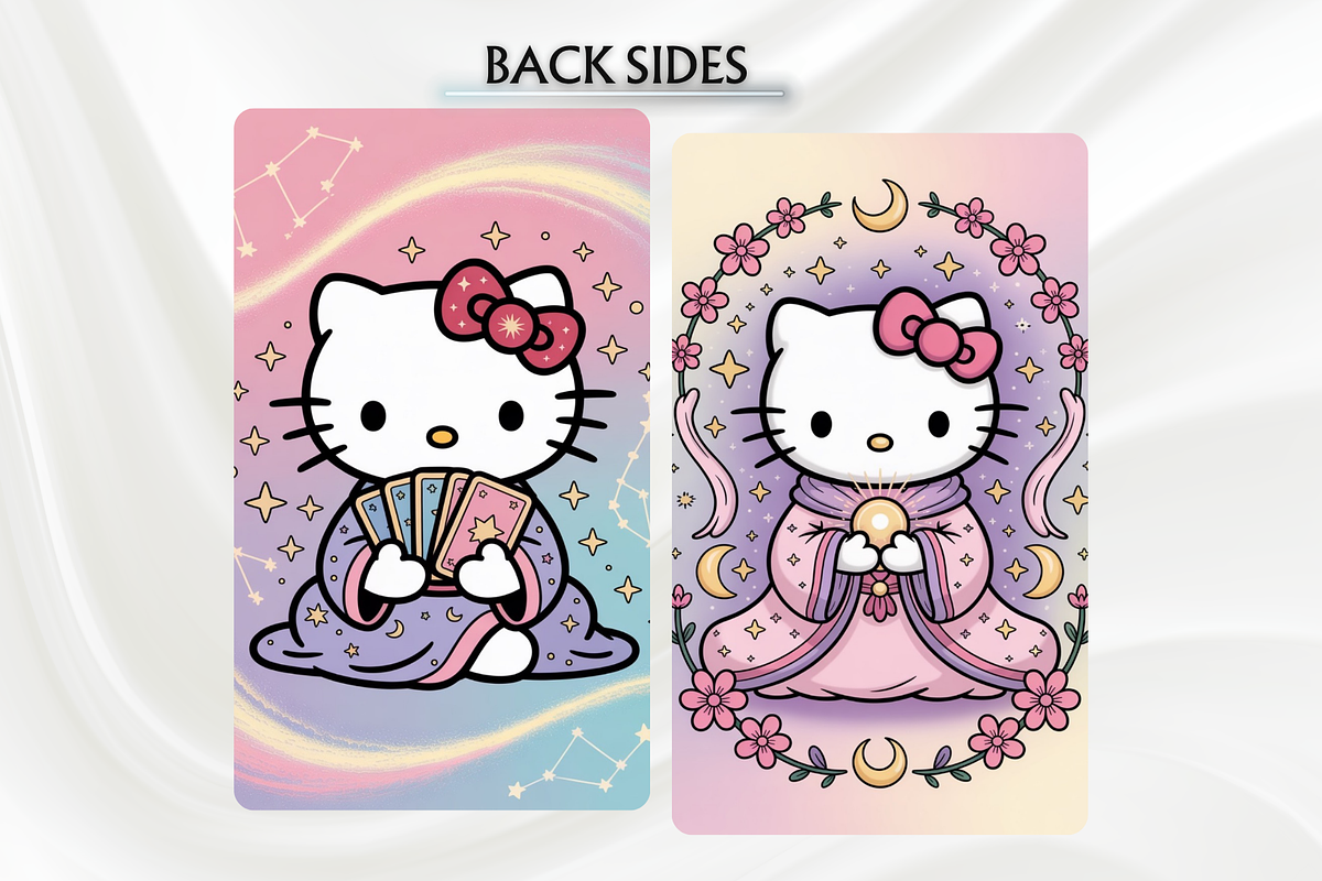 Cute Cartoon Cat Tarot Deck, an Object Illustration by Mugio (Photo 5 of 6)