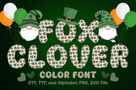 Fox Clover Color Font, a Symbol Font by Fox7 By Rattana