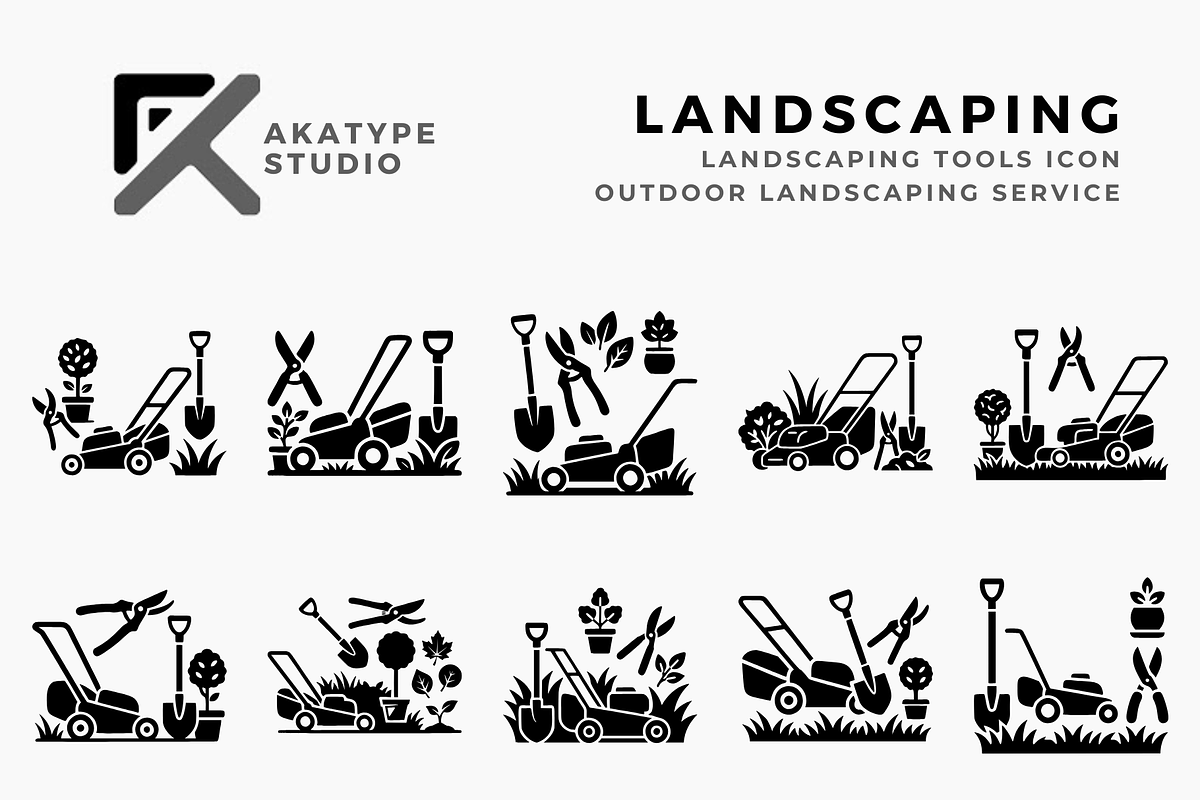 Landscaping Tools Icon, a Solid Icon by Akatype Studio (Photo 1 of 3)