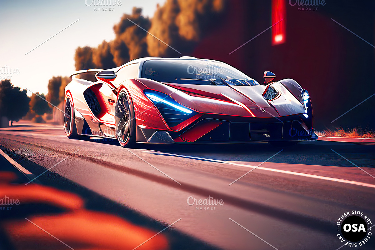 Supercar in the City Illustration, a Wallpaper Graphic by Other Side Art (Photo 7 of 8)