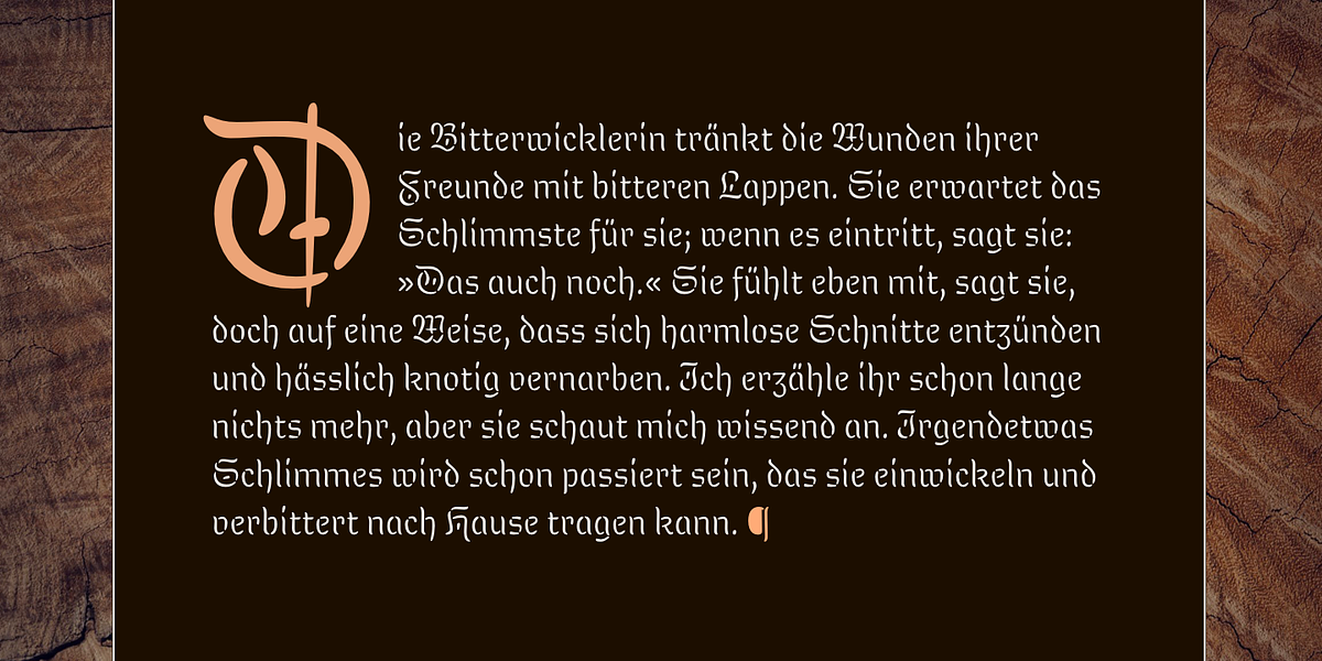 Kuschelfraktur, a Blackletter Font by Catharsis Fonts (Photo 3 of 8)