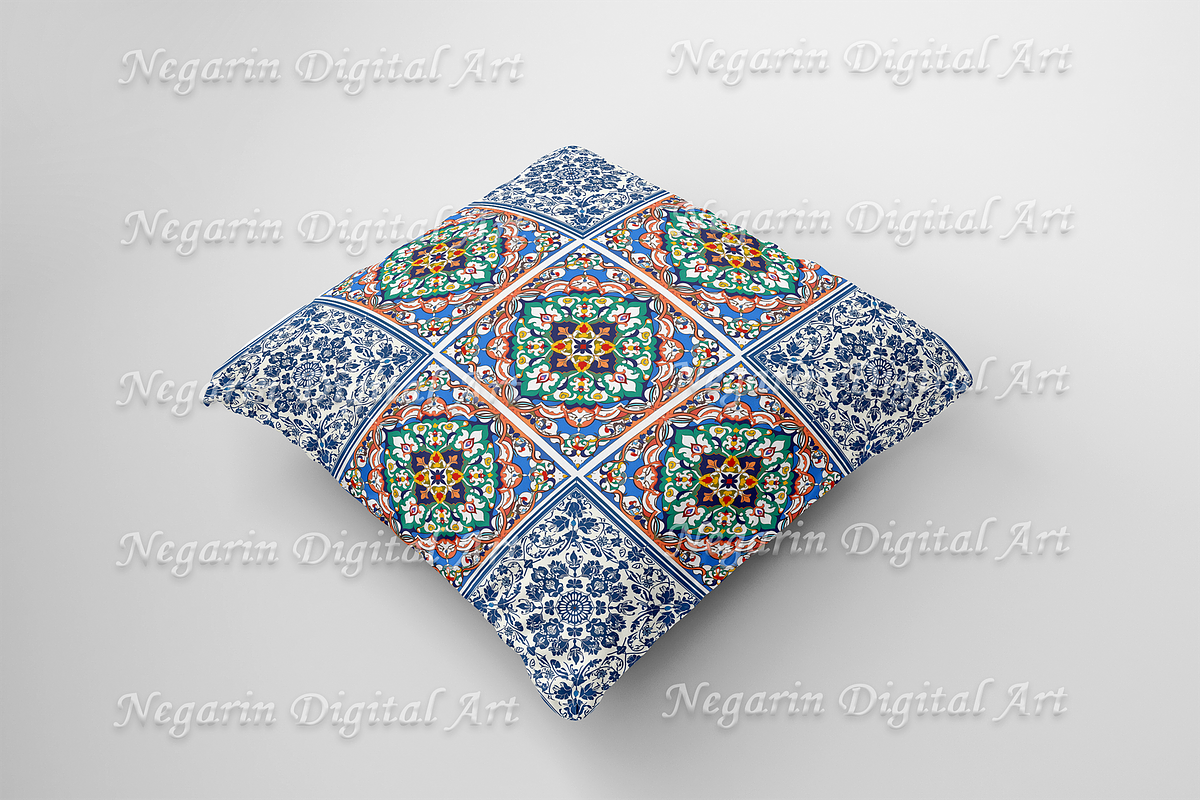 Portuguese Azulejo Pattern Tile V3, a Pattern Graphic by Negarin Digital Art (Photo 7 of 8)