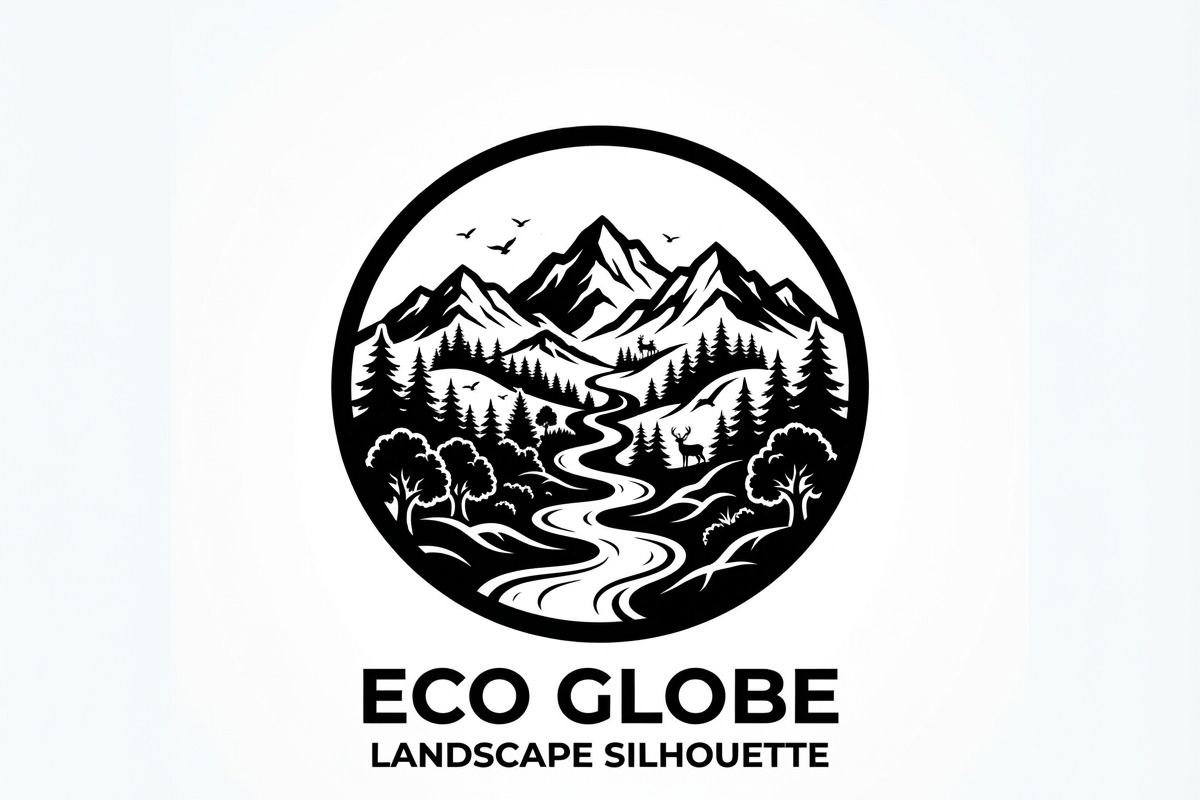 60 Eco Globe Landscape Silhouette, a Technology Illustration by Amazin_art (Photo 26 of 29)