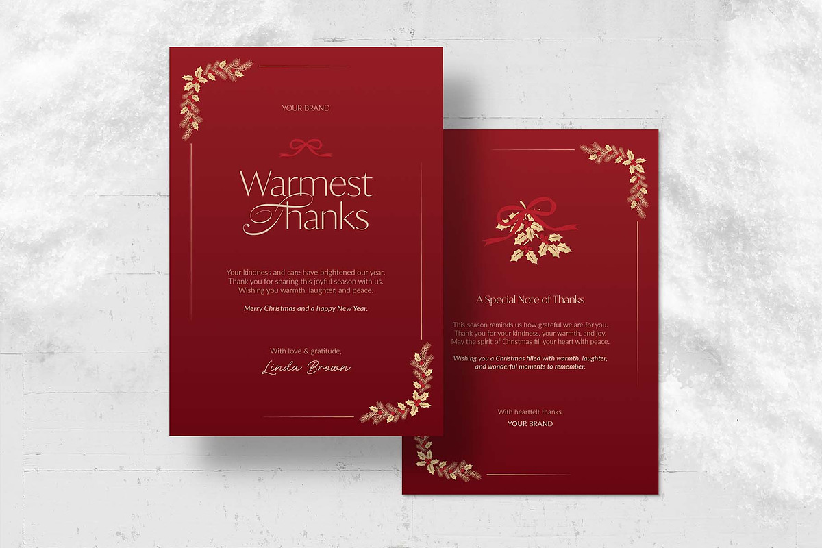 Christmas Thank You Card Template, a Card Template by BrandPacks (Photo 5 of 5)