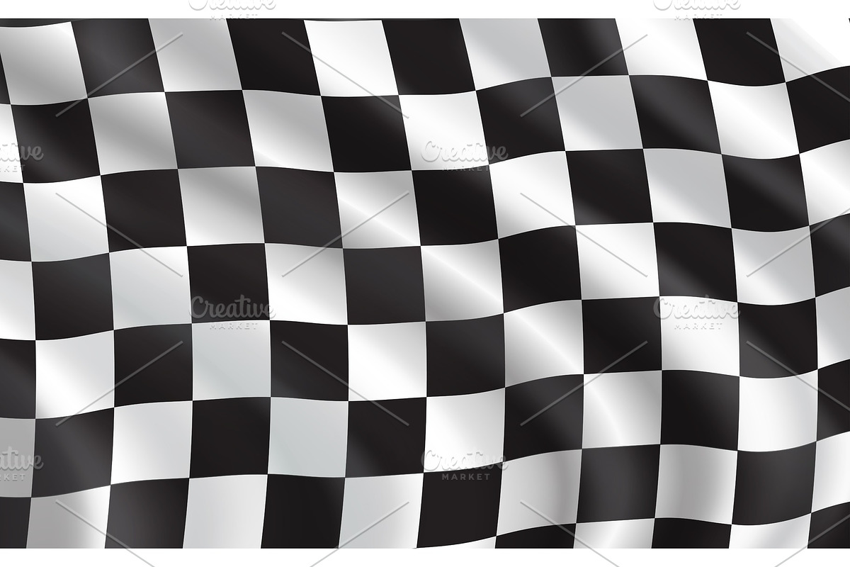 checkered flag, car racing sport, an Illustration by Vector Tradition