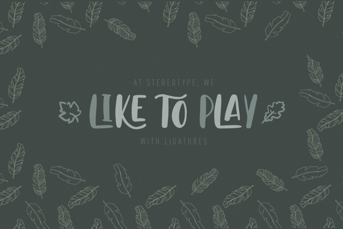 Leaves and Ground - SALE - 60% OFF, a Script Font by StereoType (Photo 4 of 10)