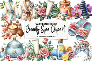 Beauty Spa Clipart, an Illustration by DreamArtGraphic