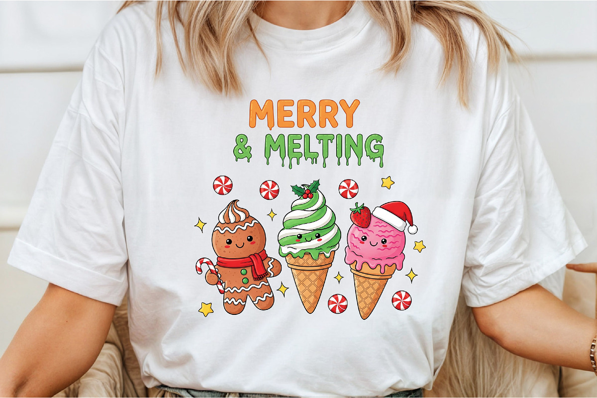 Merry & Melting Christmas Ice Cream, an Illustration by Libby Wishes (Photo 3 of 6)