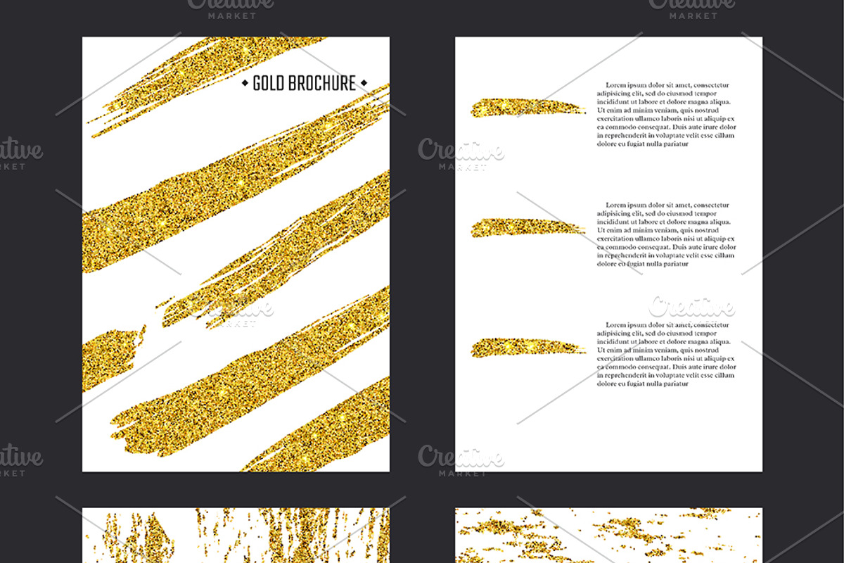 Golden Brochure Template, a Brochure Template by Katyr (Photo 3 of 3)