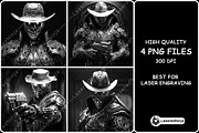 Cyborg Cowboy Man-Machine Artificial, a Background Graphic by LaseredNinja (Thumbnail 1 of 7)
