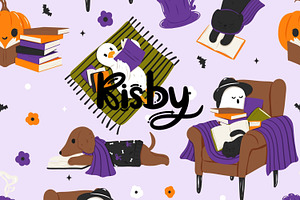 Halloween Book Lover Pattern