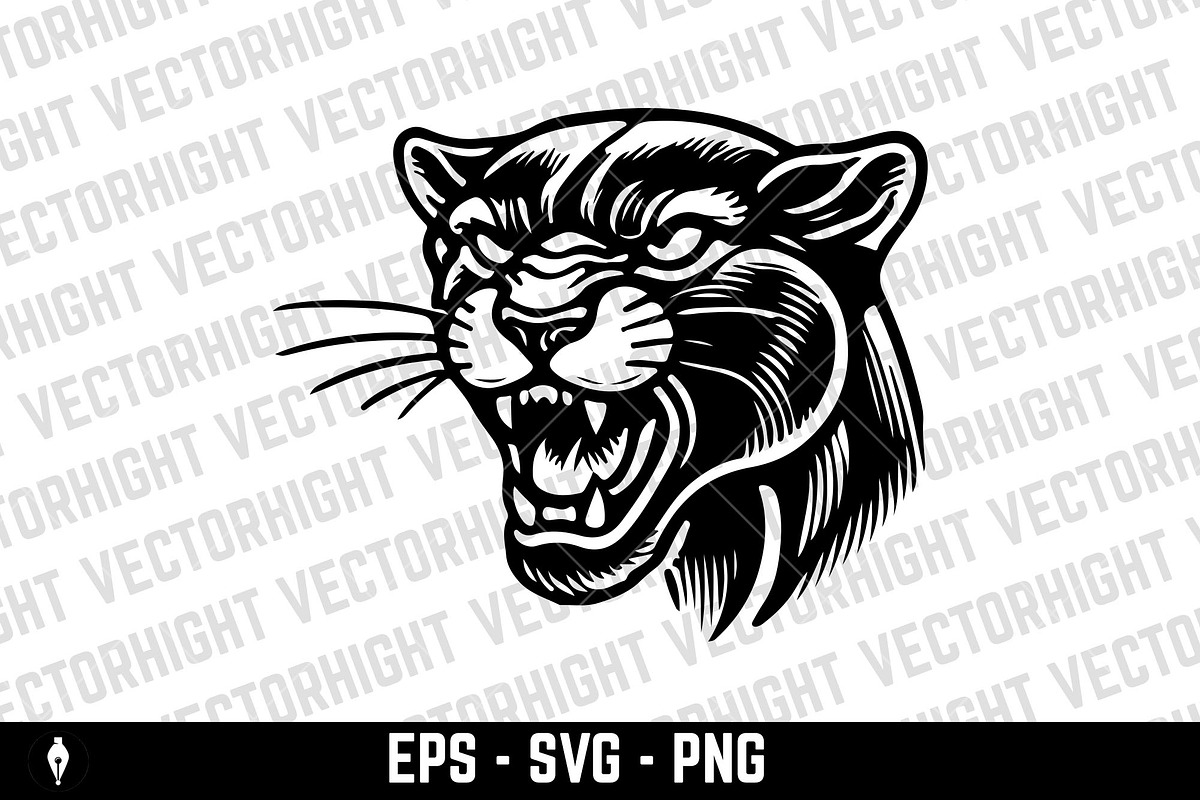 Panther head. Modern style svg, an Animal Illustration by Vectorhight