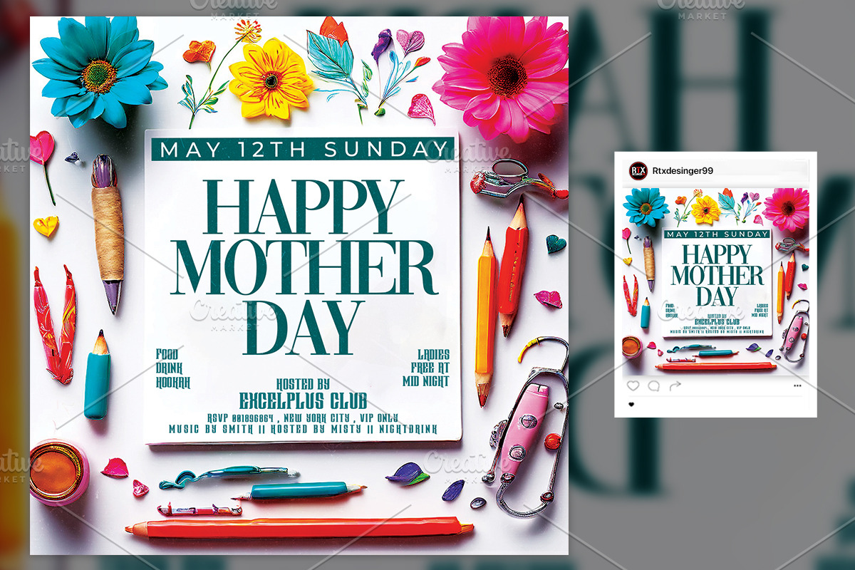 Mothers Day Flyer, a Flyer Template by RTXdesinger99 (Photo 3 of 3)
