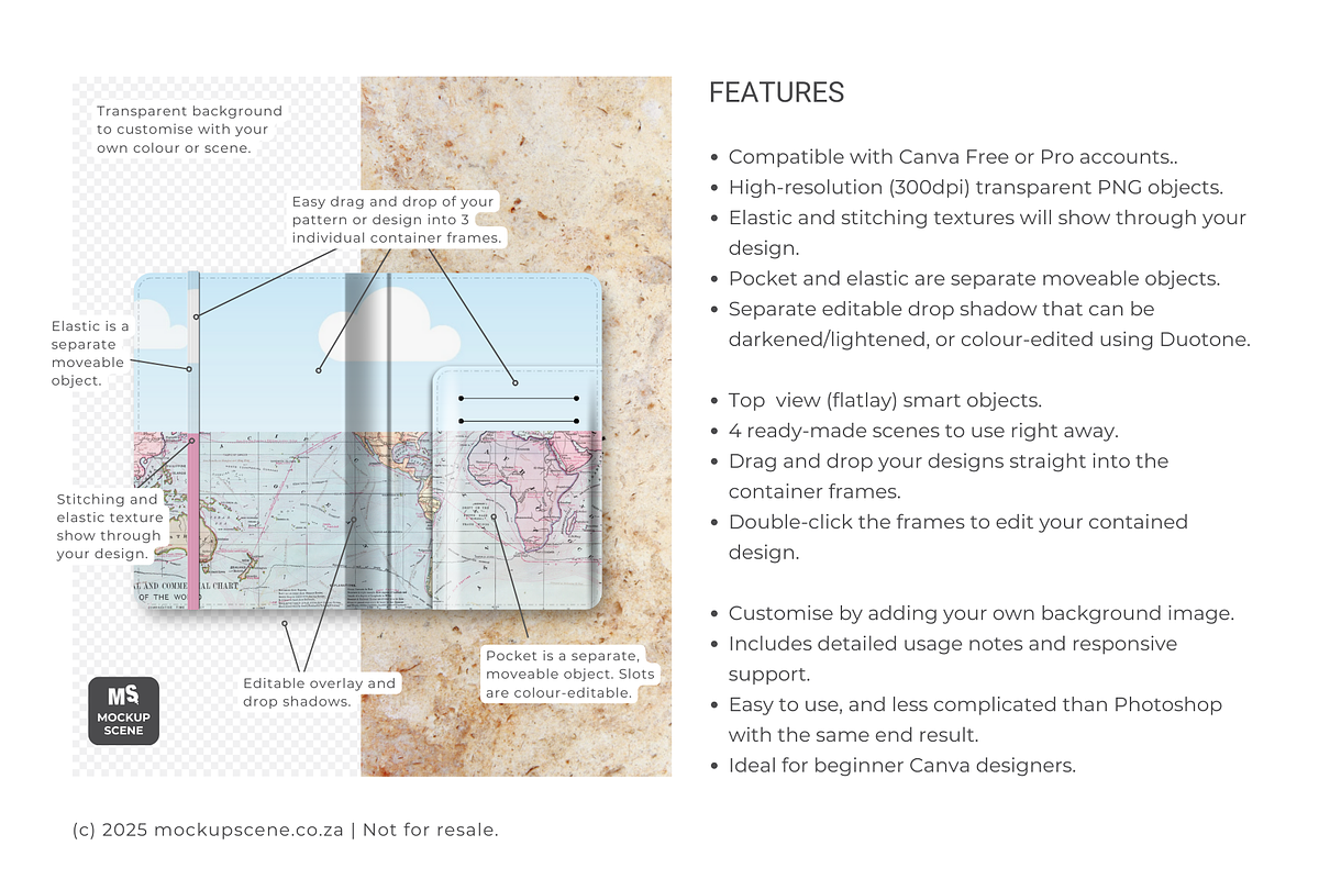 Passport Holder Canva Smart Mockup, a Merchandise Mockup by Mockup Scene (Photo 2 of 11)