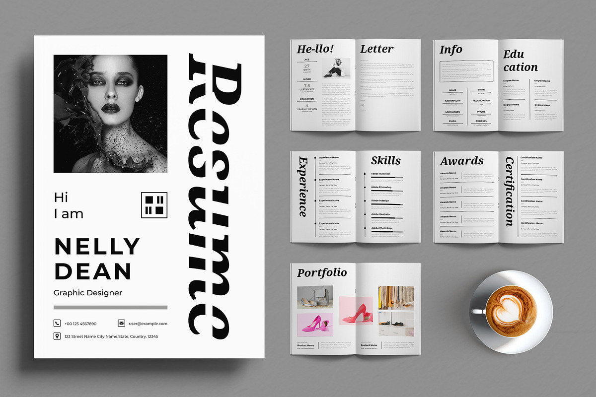 Resume Booklet Design Layout, a Stationery Template by ContestDesign (Photo 1 of 3)