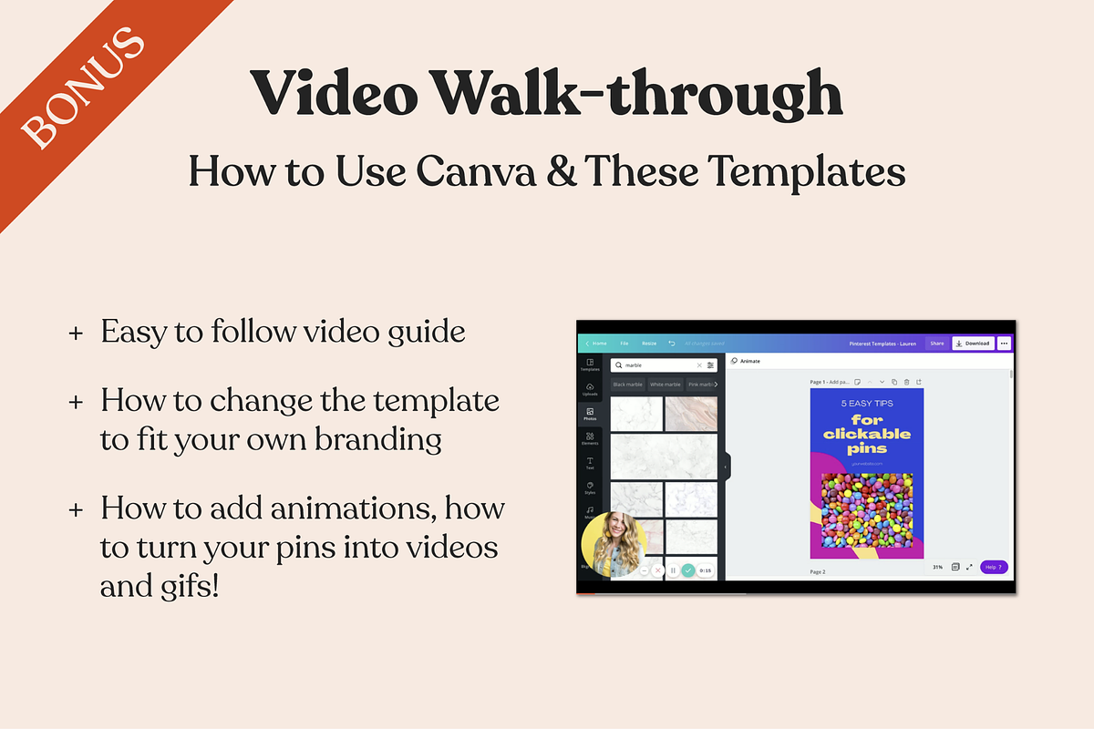 50 Retro Pinterest Templates, a Social Media Template by Lucky Bee Creative Studio (Photo 9 of 9)