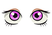 Anime Style Vector Set of Flat Eyes., a Person Illustration by Gomolach (Thumbnail 11 of 25)