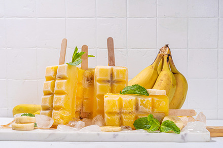 Banana ice cream popsicles, a Food & Drink Photo by Rimma