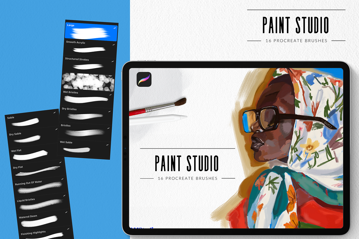 Paint Studio - Procreate Brushes, a Brush Add-On by AMStudio. (Photo 5 of 6)