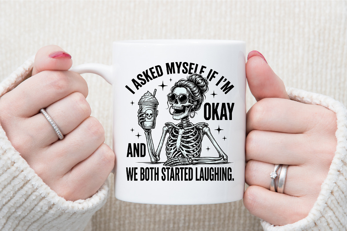 I Asked Myself if I m Okay Skeleton, a Work Illustration by Sublimation Artist (Photo 7 of 9)