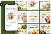 Vegan Instagram Post, a Social Media Template by Neermana (Thumbnail 1 of 4)