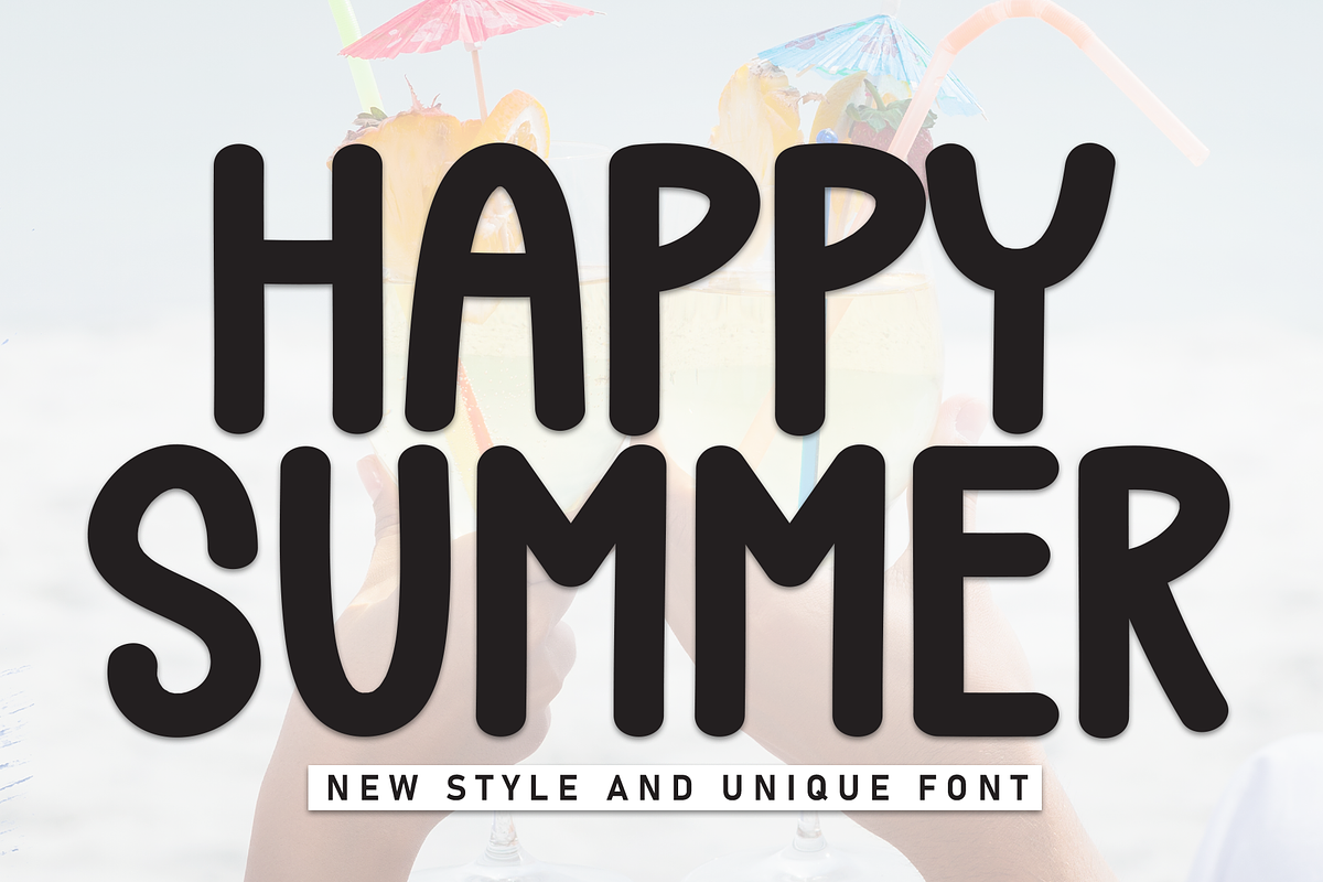 Happy Summer | Script Font, a Script Font by Scratchones (Photo 1 of 8)