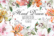 Hand Drawn watercolor flowers lily, an Object Graphic by Knopazyzy (Thumbnail 4 of 6)