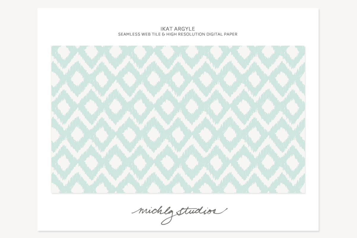 Ikat Argyle webtile & 12x12 digital