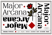 MAJOR ARCANA - Display Variable Type, a Serif Font by Artflorara (Thumbnail 1 of 21)