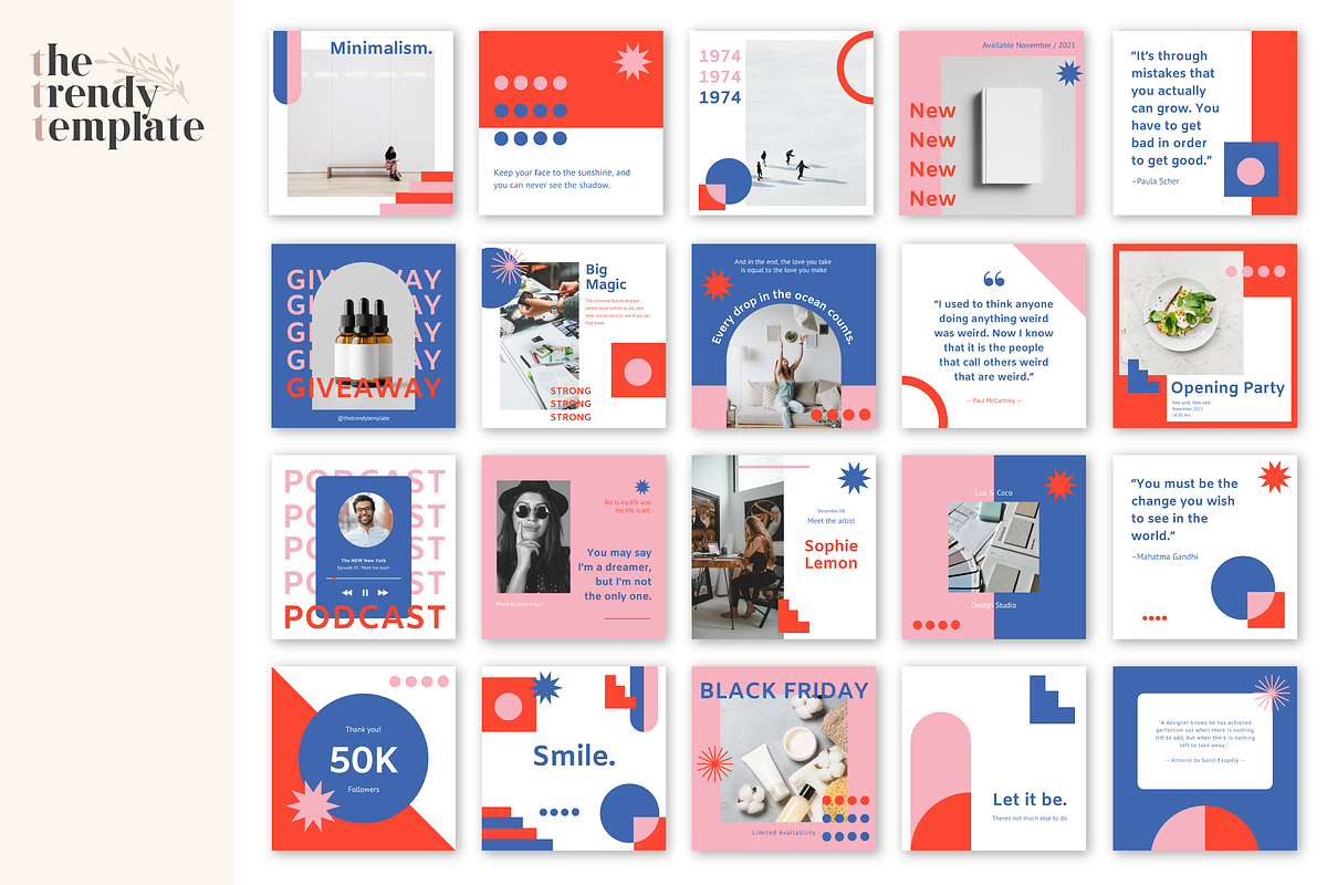 Modern Minimalist Instagram Template, a Social Media Template by thetrendytemplate (Photo 4 of 5)