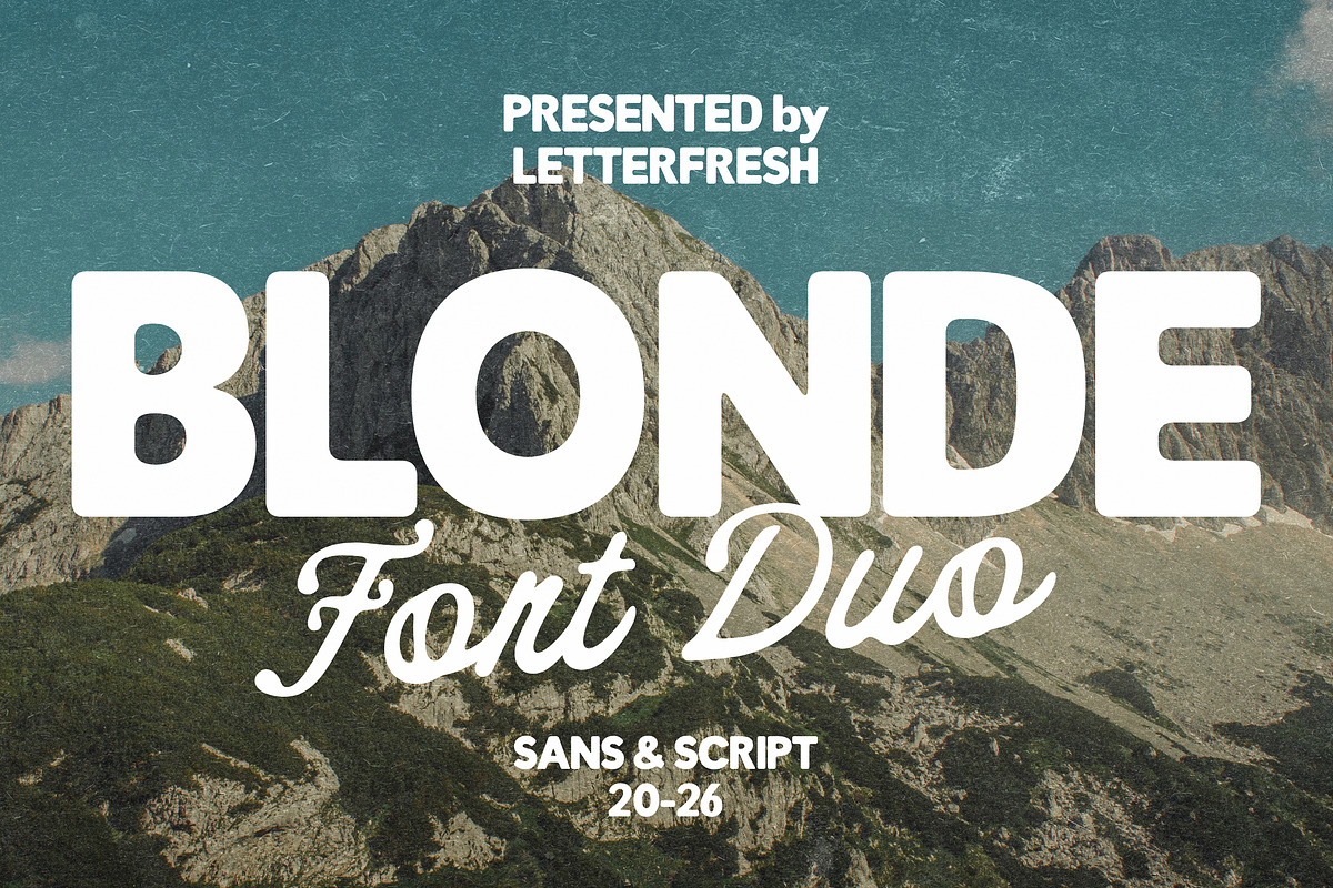 Blonde Vintage Duo, a Script Font by Letter Fresh (Photo 1 of 13)