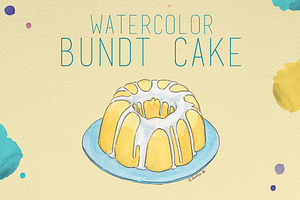 Watercolor Bundt Cake