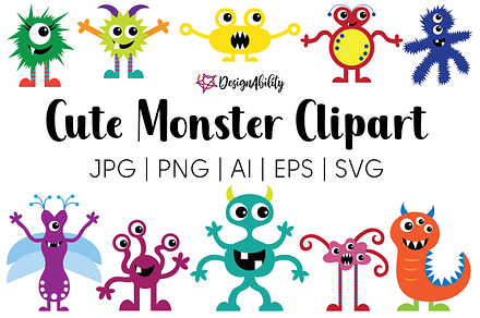 Cute Monster Clipart