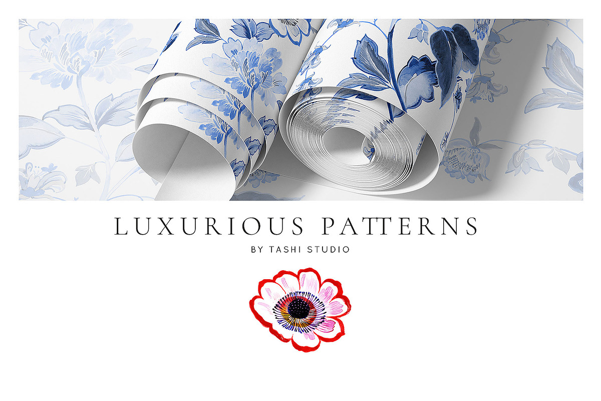 Fluerish seamless Patterns & Motifs, a Pattern Graphic by Pink Linen (Photo 10 of 10)