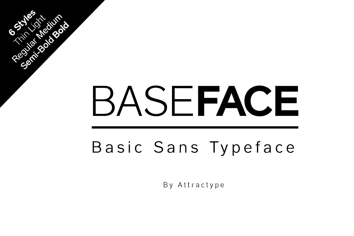 Baseface - Base Sans Font Family, a Sans Serif Font by Attractype (Photo 1 of 8)