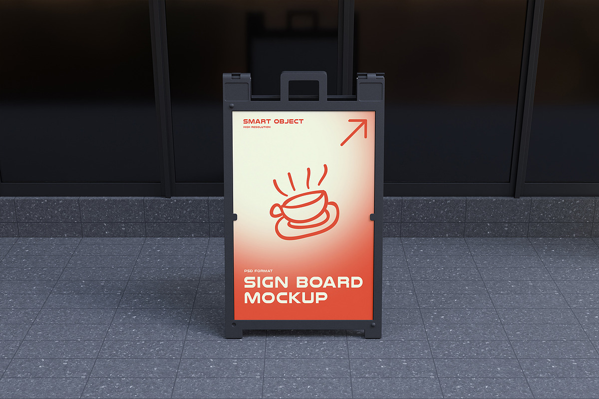 Signboard Mockup, an Advertising Mockup by Farabion Studio (Photo 3 of 4)