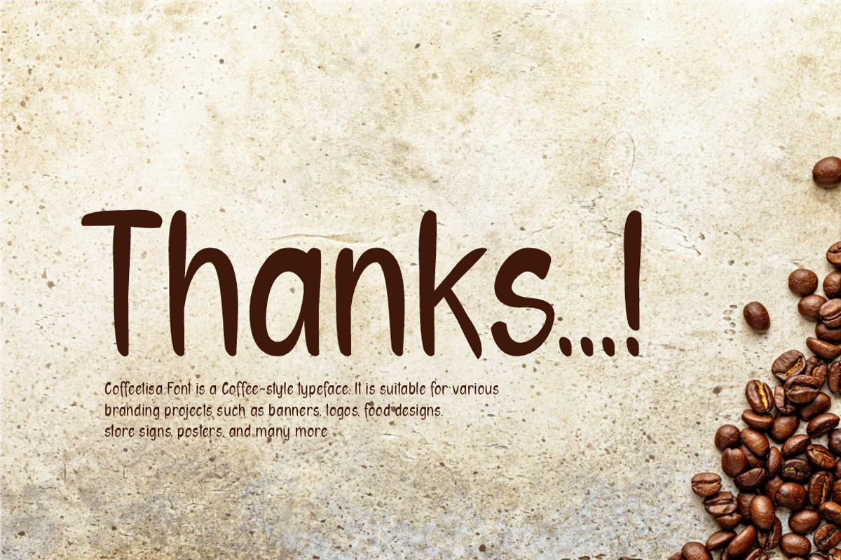 Coffeetisa - Coffee Shop Font, a Sans Serif Font by QR Design Studio (Photo 7 of 7)