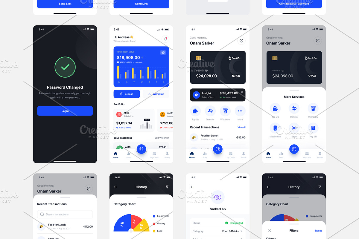 Bankgo - E-Wallet App UI Kit, an App Template by DesignsLab (Photo 8 of 11)