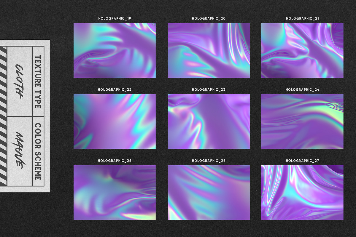 Holographic Backgrounds Collection, a Texture Graphic by MiksKS (Photo 9 of 12)