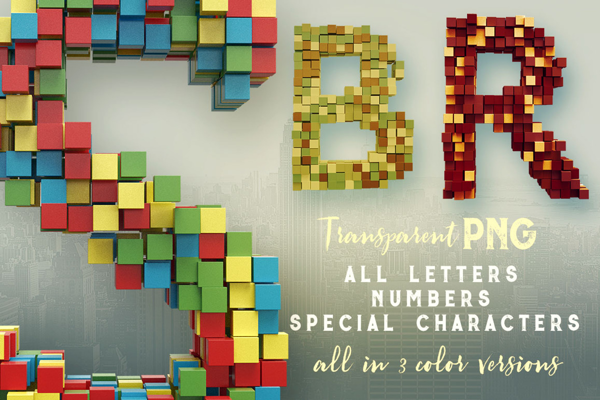 Color Cubes - 3D Lettering, a Graphic by MIIM (Photo 2 of 6)